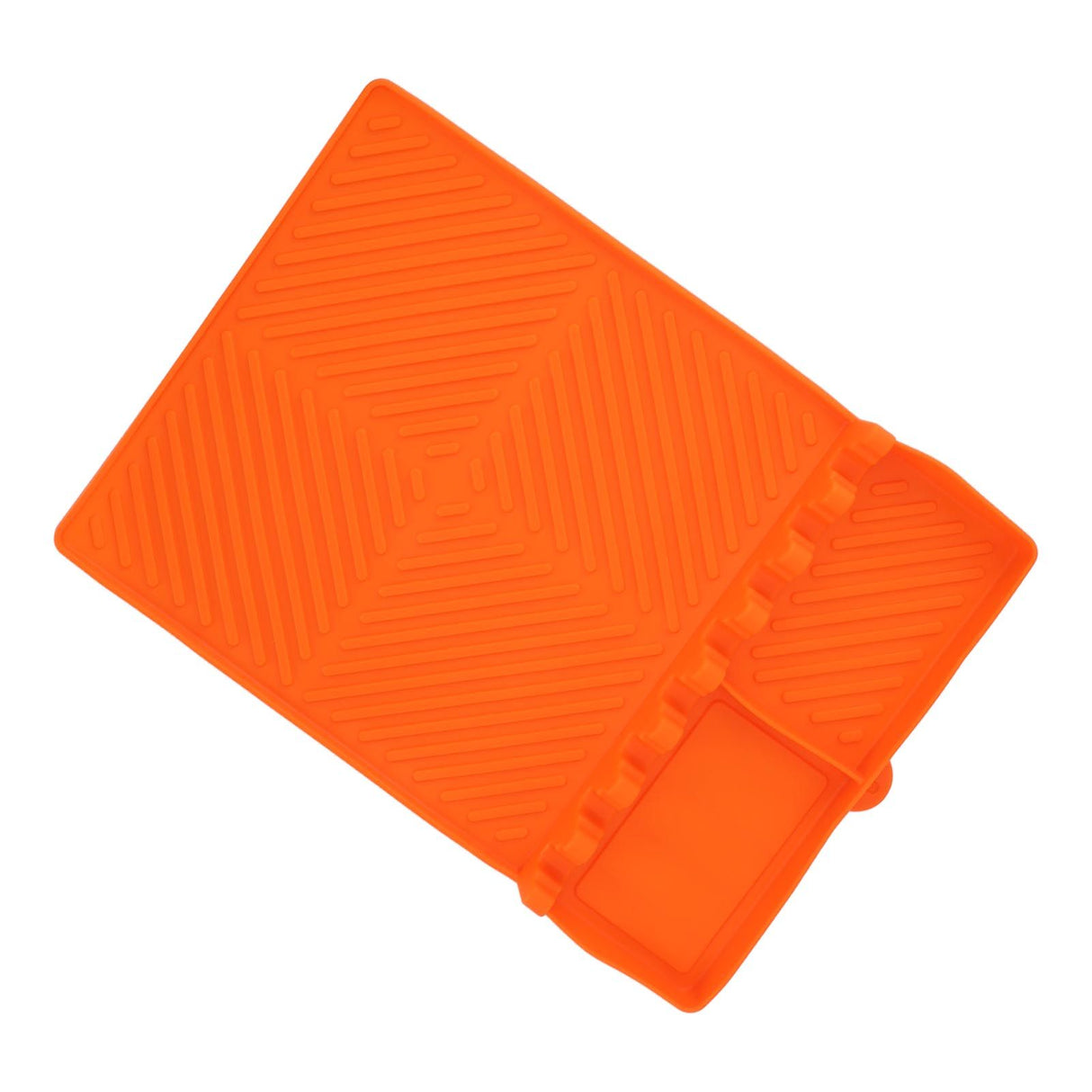 Grill Tools Mat Silicone 8 Slots 16x11.5in Anti Slip Heat Resistant Easy to Clean Griddle Accessories for Kitchen Cooking Orange