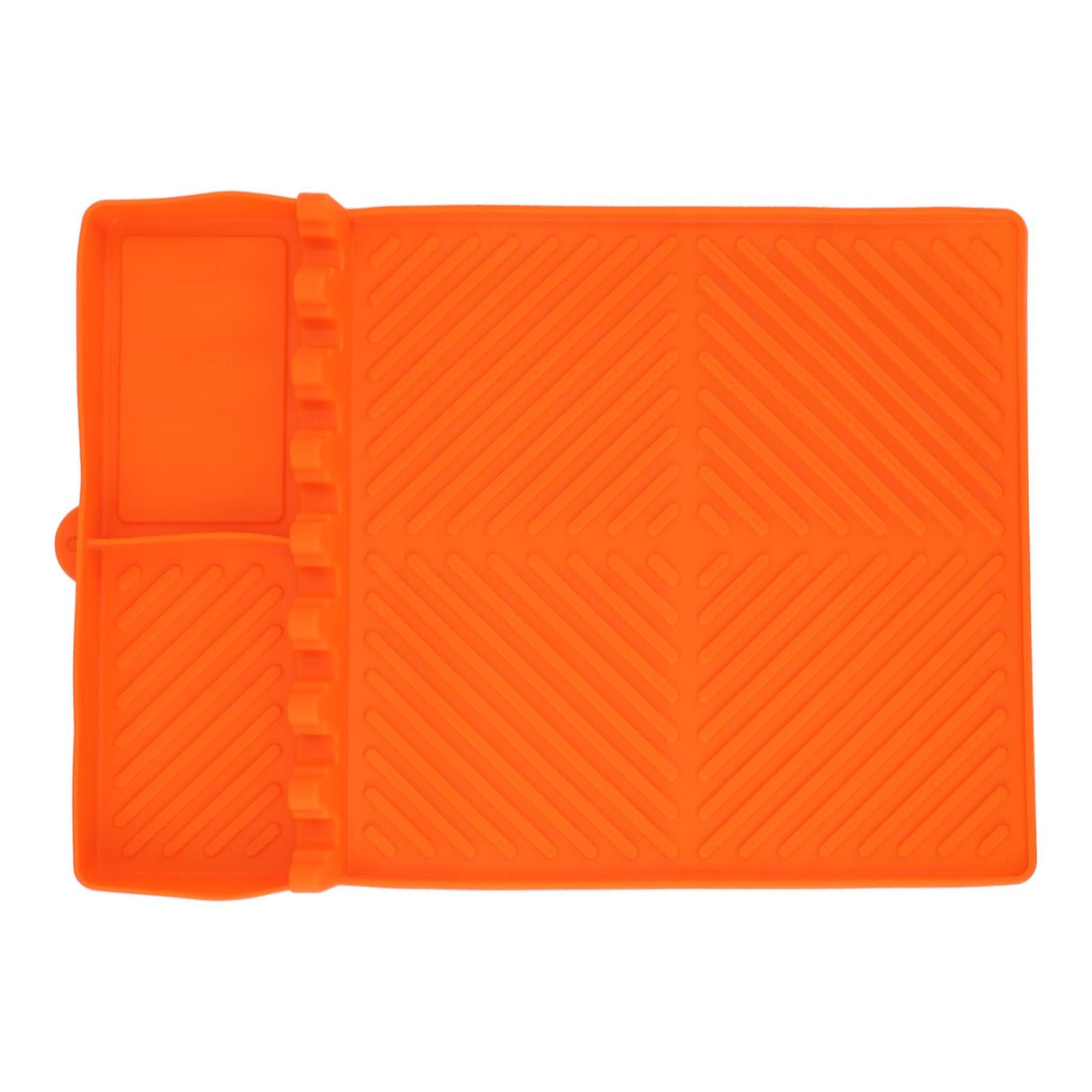 Grill Tools Mat Silicone 8 Slots 16x11.5in Anti Slip Heat Resistant Easy to Clean Griddle Accessories for Kitchen Cooking Orange