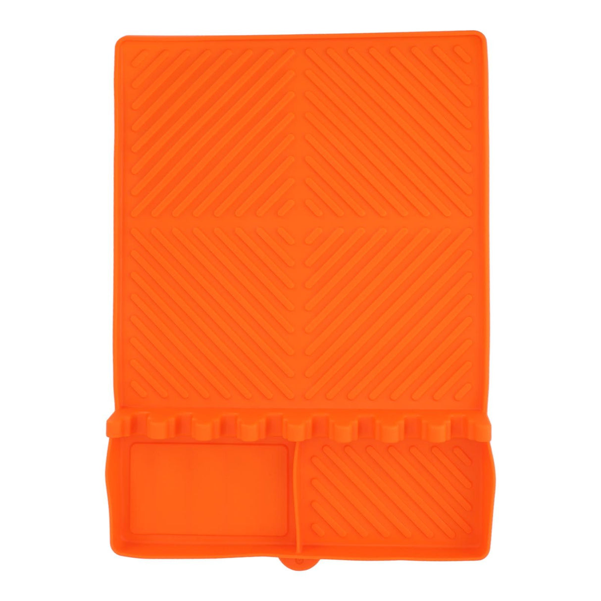 Grill Tools Mat Silicone 8 Slots 16x11.5in Anti Slip Heat Resistant Easy to Clean Griddle Accessories for Kitchen Cooking Orange