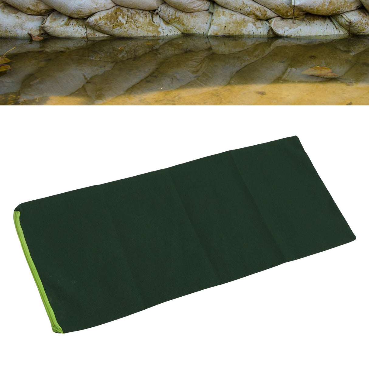 5PCS Flood Barriers Thickened Reusable Zipper Organic Silicone Flood Protection Sand Bags for Home Garage Doors Windows