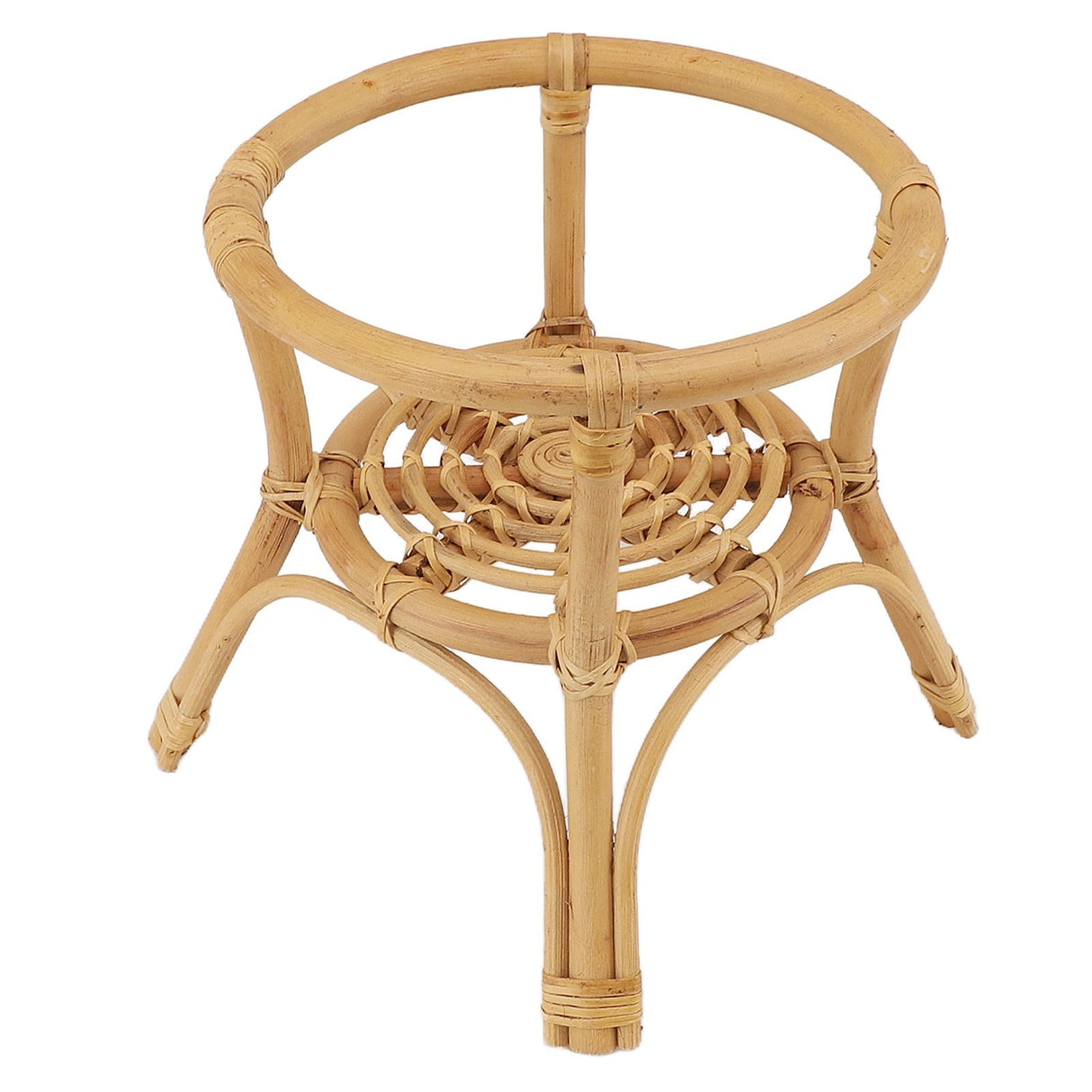 Plant Stand Flower Pot Rack Rattan Minimalist Stable 9.4in Diameter Planter Holder for Indoor Outdoor Garden Patio
