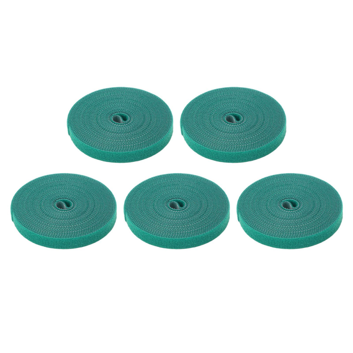 5 Rolls Plant Tie Reusable Cuttable Self Adhesive Hook and Loop Wrap Nylon Garden Strap Tree Tie for Plant Support Straightening Dark Green