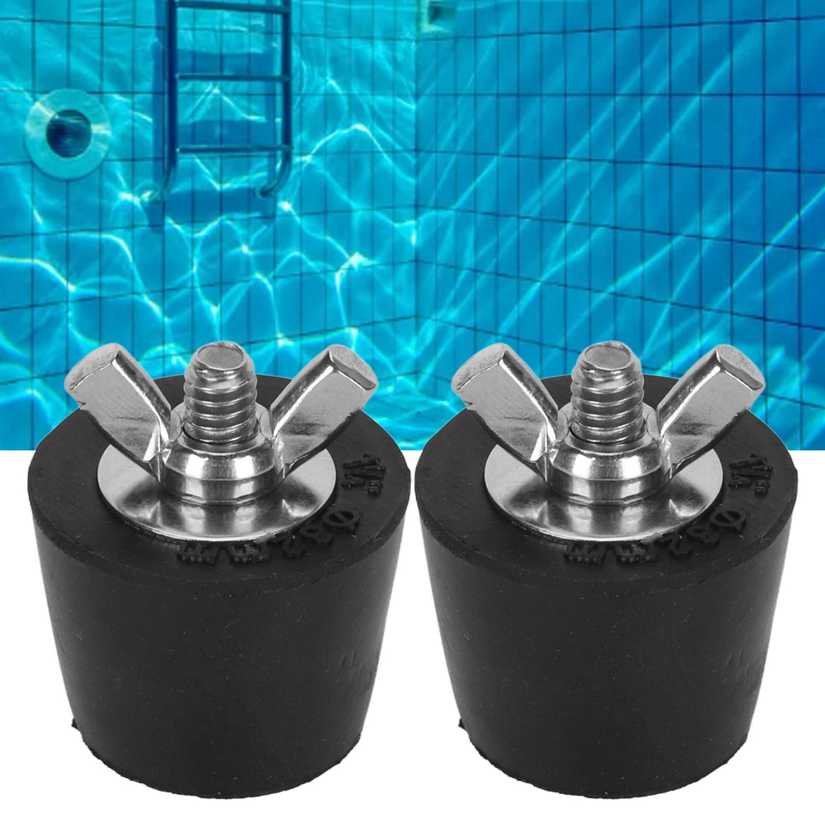 2PCS Pool Winterizing Plug Rubber Stainless Steel Pool Winter Expansion Plugs for Swimming Pool Pipework Winter Fittings 32mm/1.3in