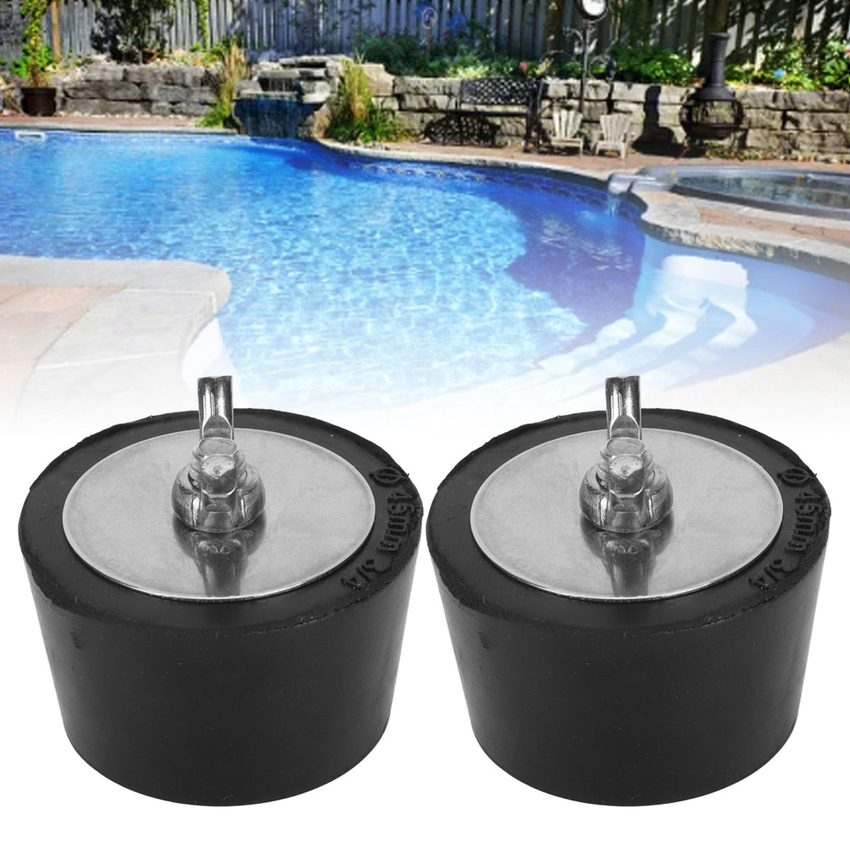 2PCS Pool Winterizing Plug Rubber Stainless Steel Pool Winter Expansion Plugs for Swimming Pool Pipework Winter Fittings 45mm/1.8in