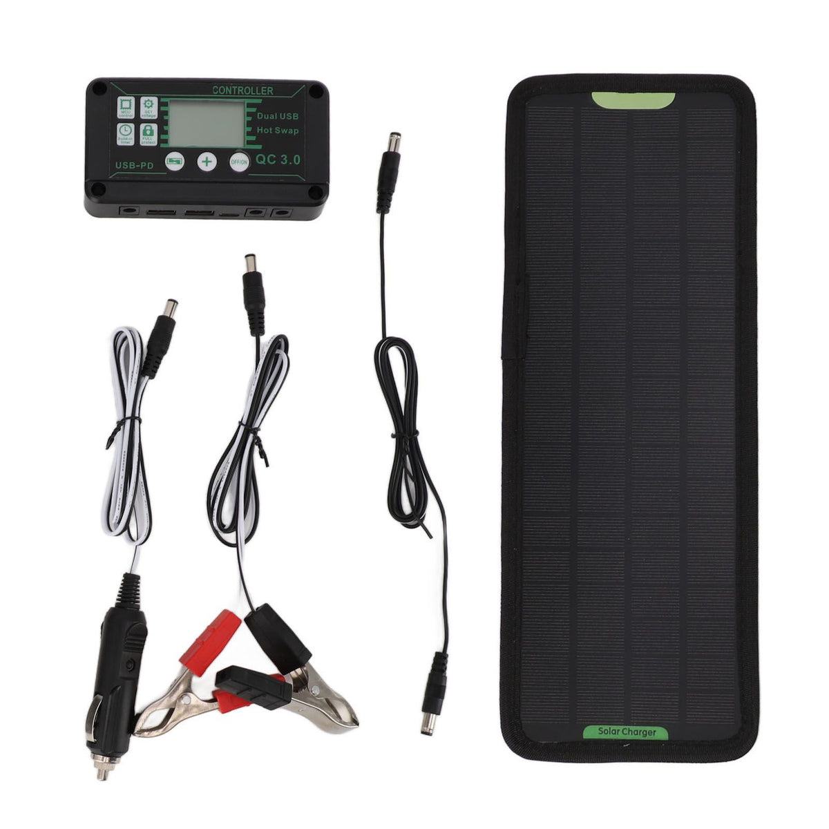 12V 10W MPPT Solar Charge Controller Power Loss Prevention Waterproof 12V Solar Panel Battery Charger Controller Black