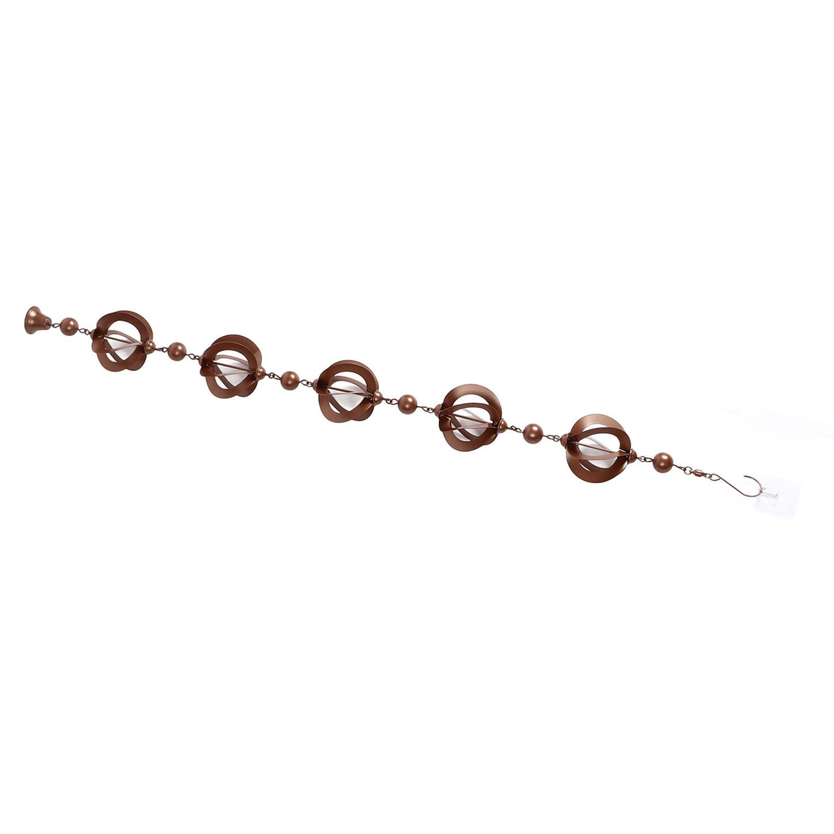 Hanging Rain Chain Metal Decorative Rotating Hollow Rain Chain for Garden Courtyard