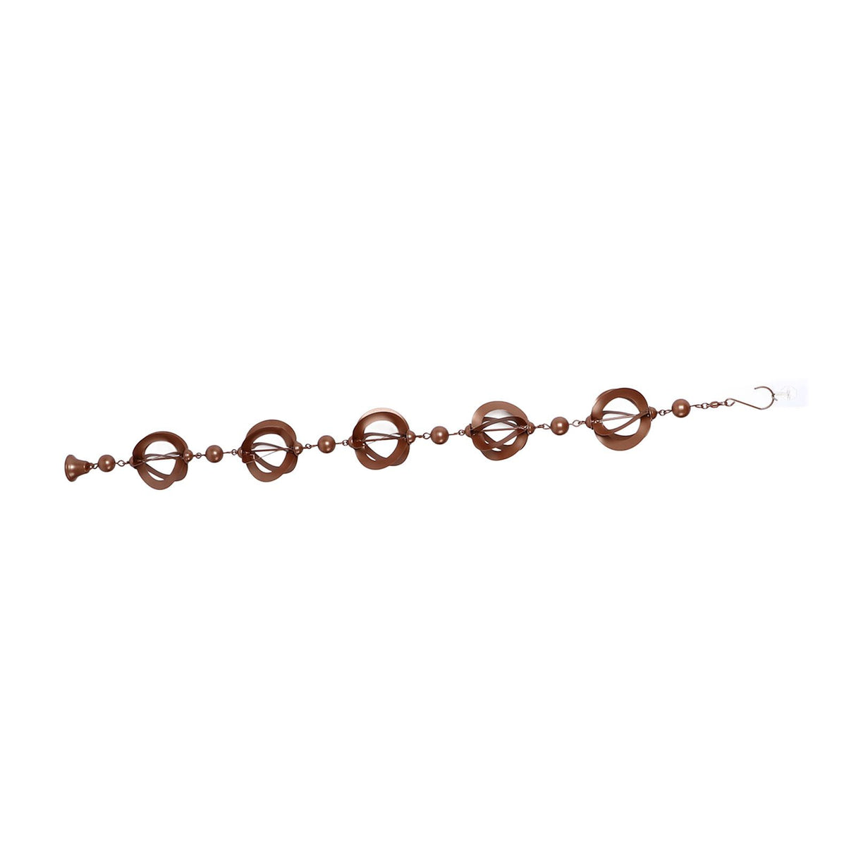 Hanging Rain Chain Metal Decorative Rotating Hollow Rain Chain for Garden Courtyard