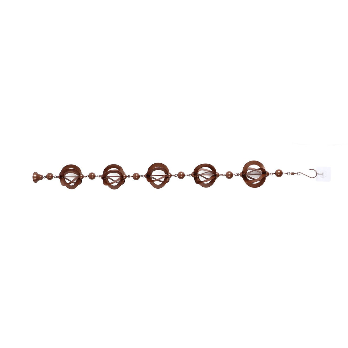 Hanging Rain Chain Metal Decorative Rotating Hollow Rain Chain for Garden Courtyard