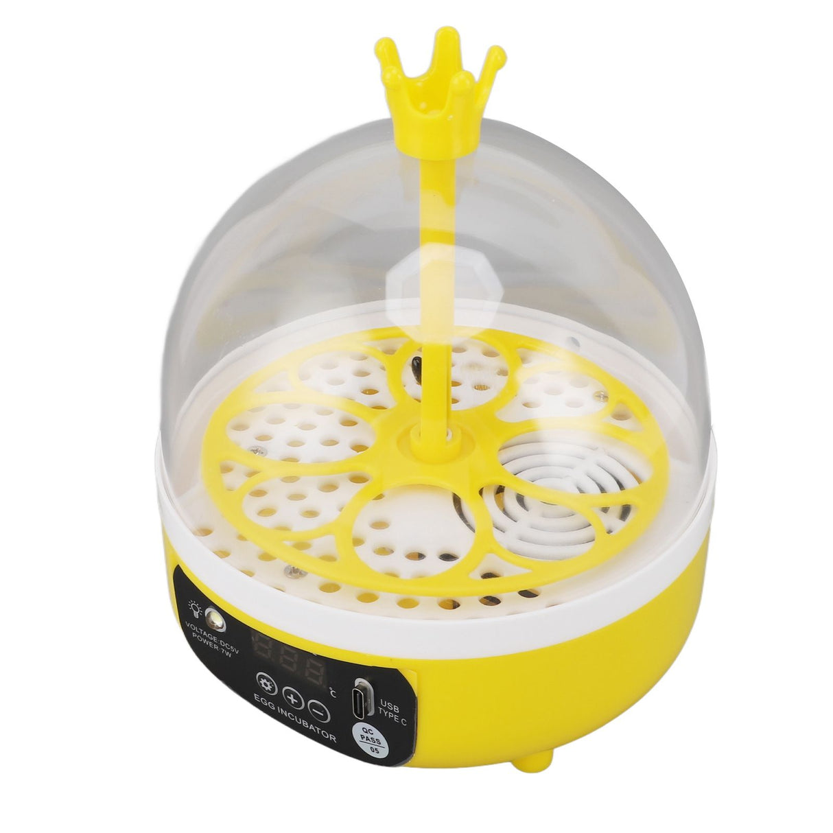 Mini Egg Incubator for Home Automatic Temperature Humidity Control 4 Eggs Candler Poultry Hatching Machine for Chickens Ducks Pigeons Manual Turning