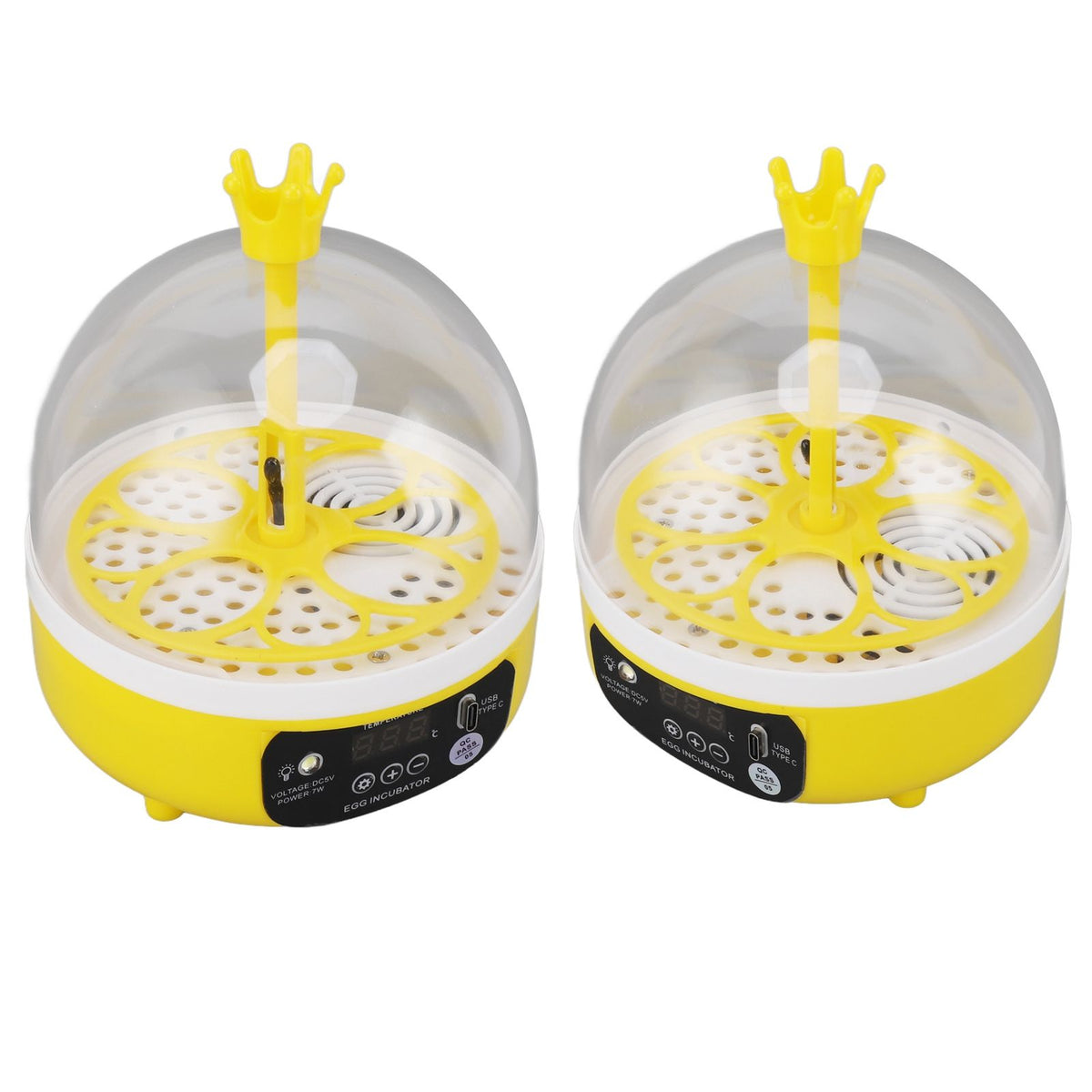 Mini Egg Incubator for Home Automatic Temperature Humidity Control 4 Eggs Candler Poultry Hatching Machine for Chickens Ducks Pigeons Manual Turning