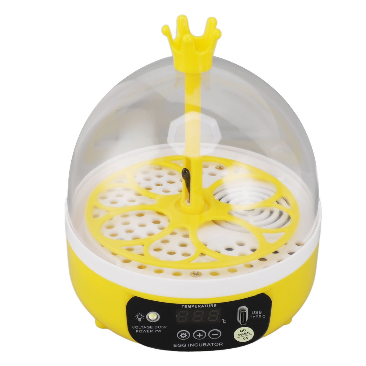 Mini Egg Incubator for Home Automatic Temperature Humidity Control 4 Eggs Candler Poultry Hatching Machine for Chickens Ducks Pigeons Auto Turning