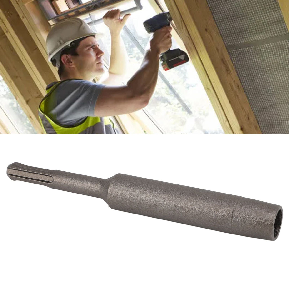 Ground Rod Driver Round Handle Heavy Duty Driving Ground Rod Drills Driver Bit for 5/8inch 3/4inch Ground Rods 13mm / 0.5in