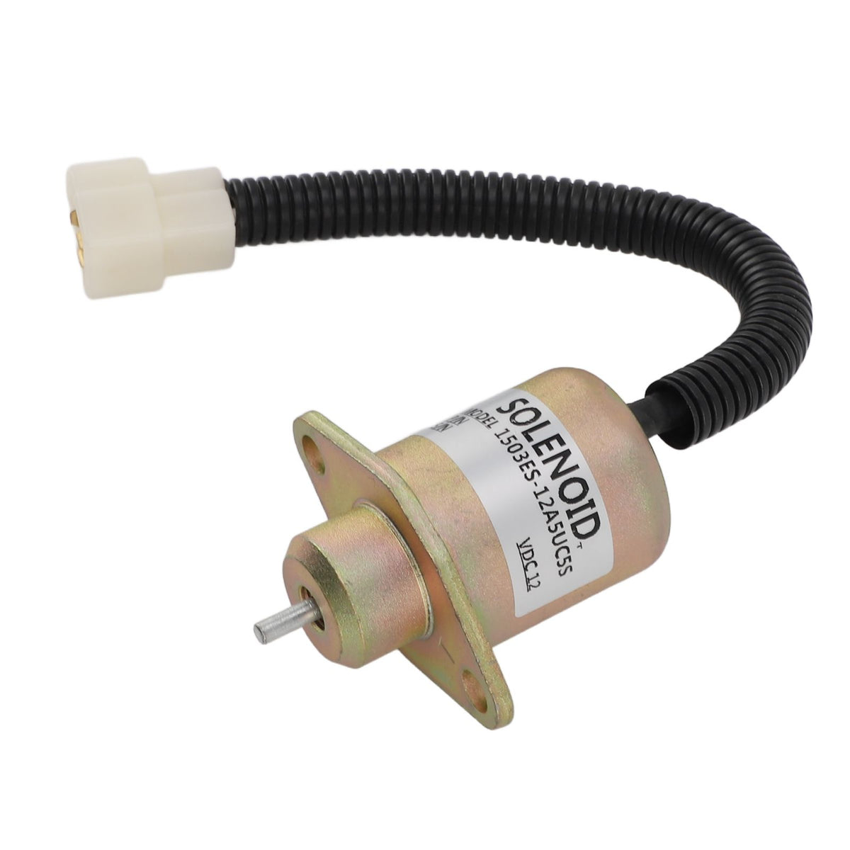 12V Fuel Shut Off Solenoid Valve 1503es 12a5uc5s Accurate Anti Interference Generator Fuel Shutdown Stop Solenoid for Replacement