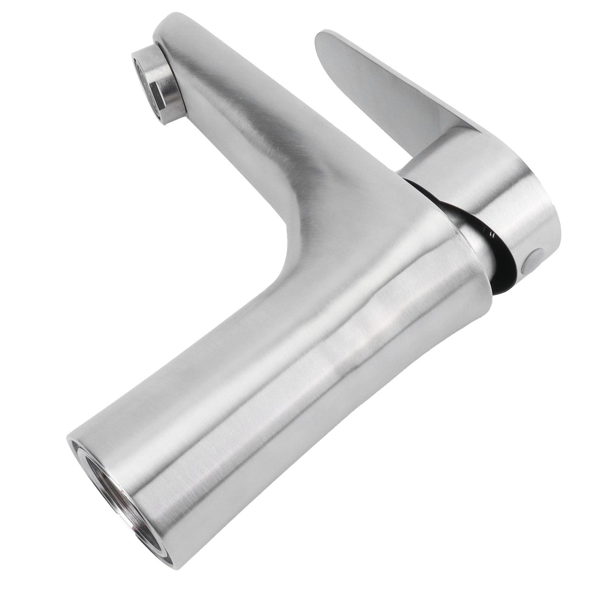 Stainless Steel Hot Cold Faucet Mixer Water Tap Sink Faucet with Single Handle for Bathroom Use