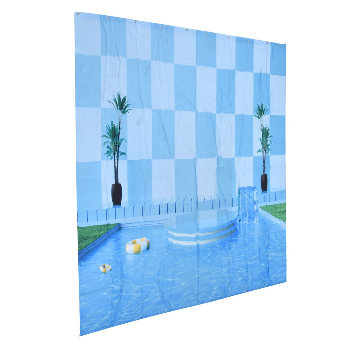 Waterproof Shower Curtain Shower Curtain for Bathroom Curtain Decoration for Summer Cool Pool70.9x70.9in