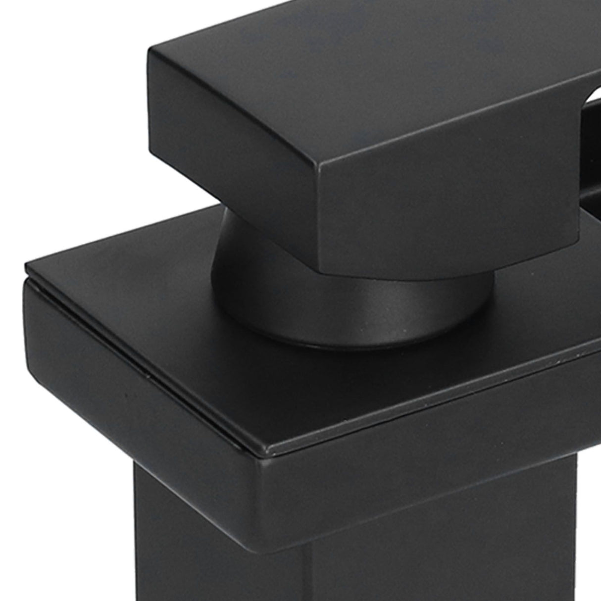 G1/2 Cold Hot Mixer Water Tap Black Faucet with Long Handle for Bathroom Hotel Homestay
