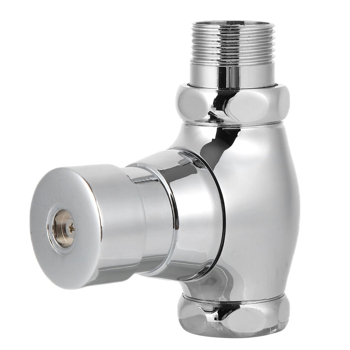 Urinal Flush Valve Brass Hand Pressing Delay Self Closing Bathroom Flushing Valve for Home Hotel Public Toilet