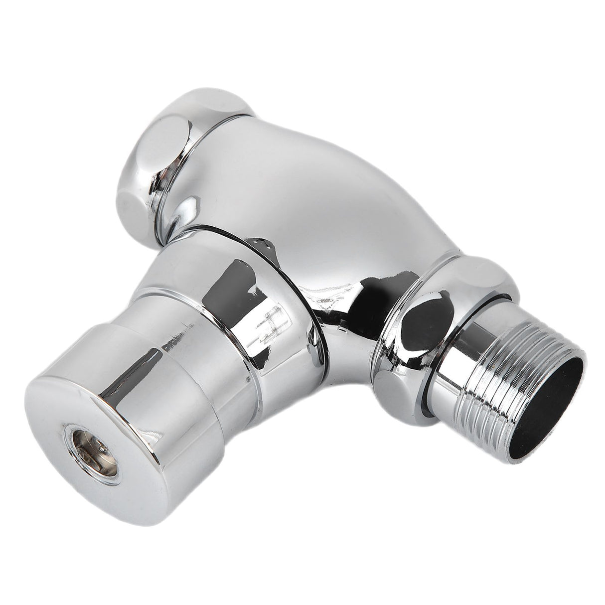 Urinal Flush Valve Brass Hand Pressing Delay Self Closing Bathroom Flushing Valve for Home Hotel Public Toilet