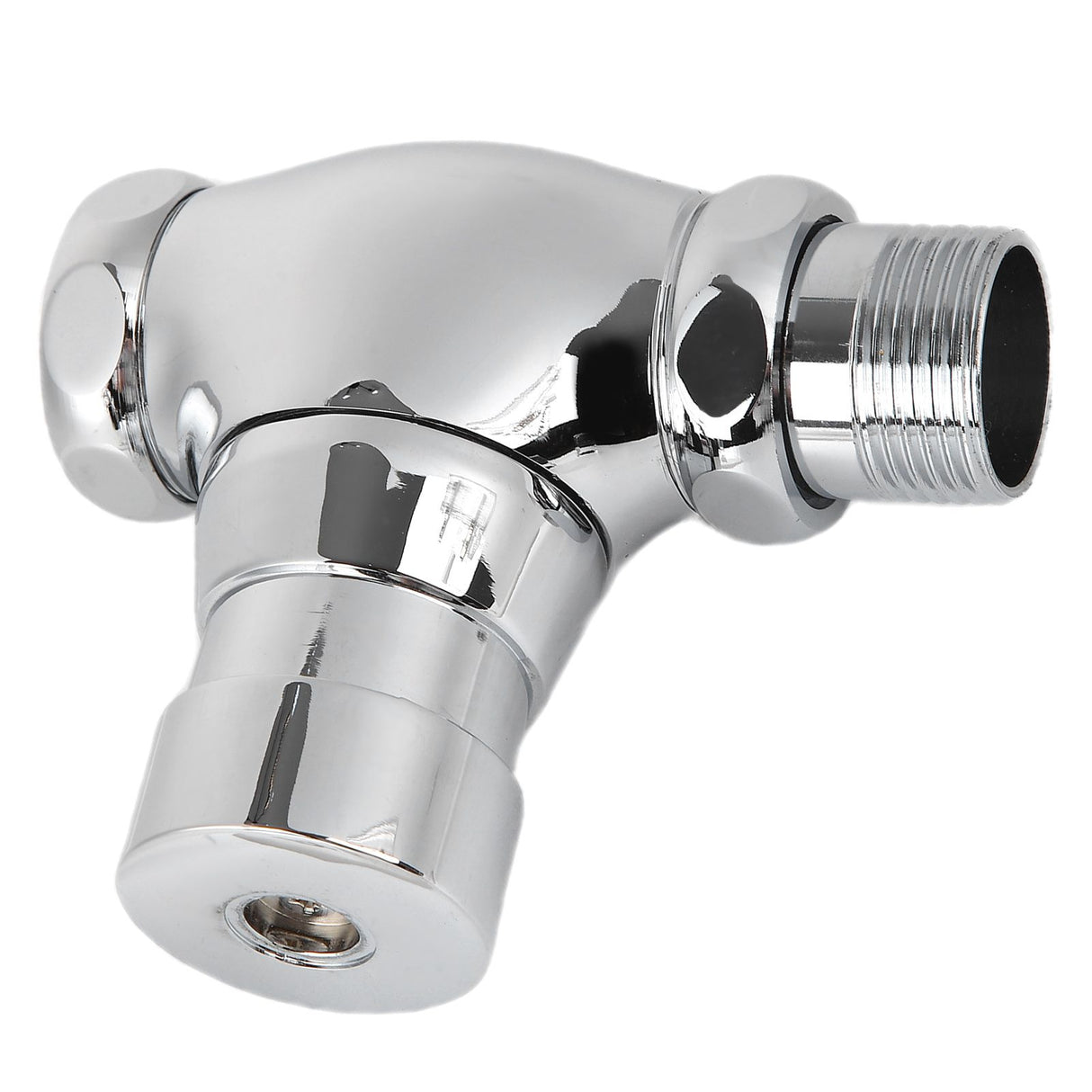 Urinal Flush Valve Brass Hand Pressing Delay Self Closing Bathroom Flushing Valve for Home Hotel Public Toilet