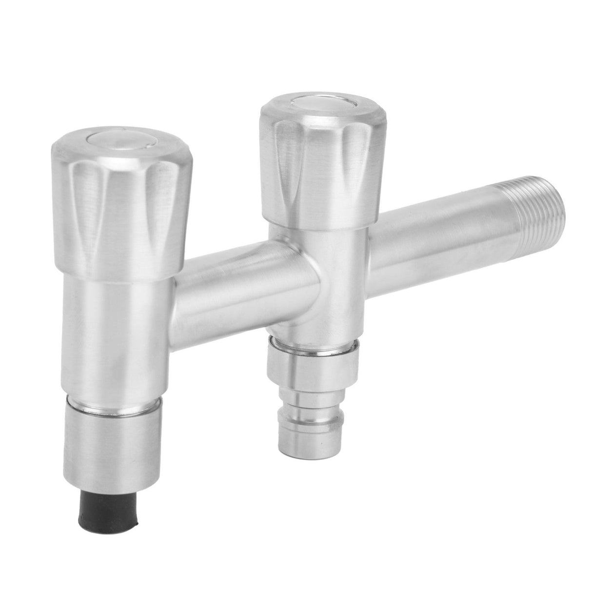 G1/2 Stainless Steel Faucet 1 Inlet 2 Outlet Washing Machine Water Tap for Home Bathroom Balcony