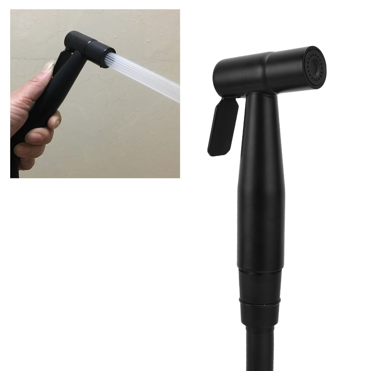 G1/2 Handheld Bidet Sprayer Set Punch Free Adjustable Water Pressure Cloth Diaper Sprayer