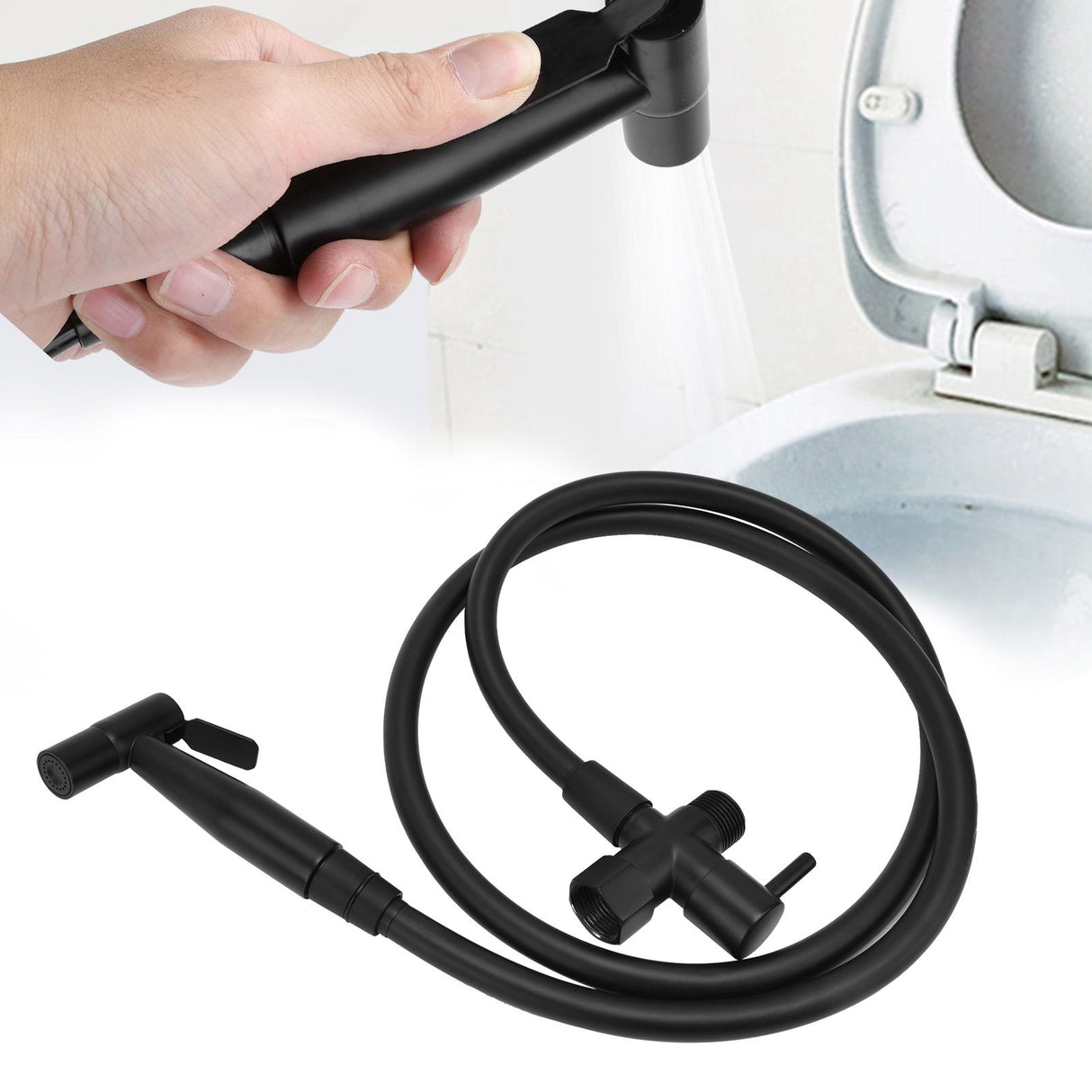 G1/2 Handheld Bidet Sprayer Set Punch Free Adjustable Water Pressure Cloth Diaper Sprayer