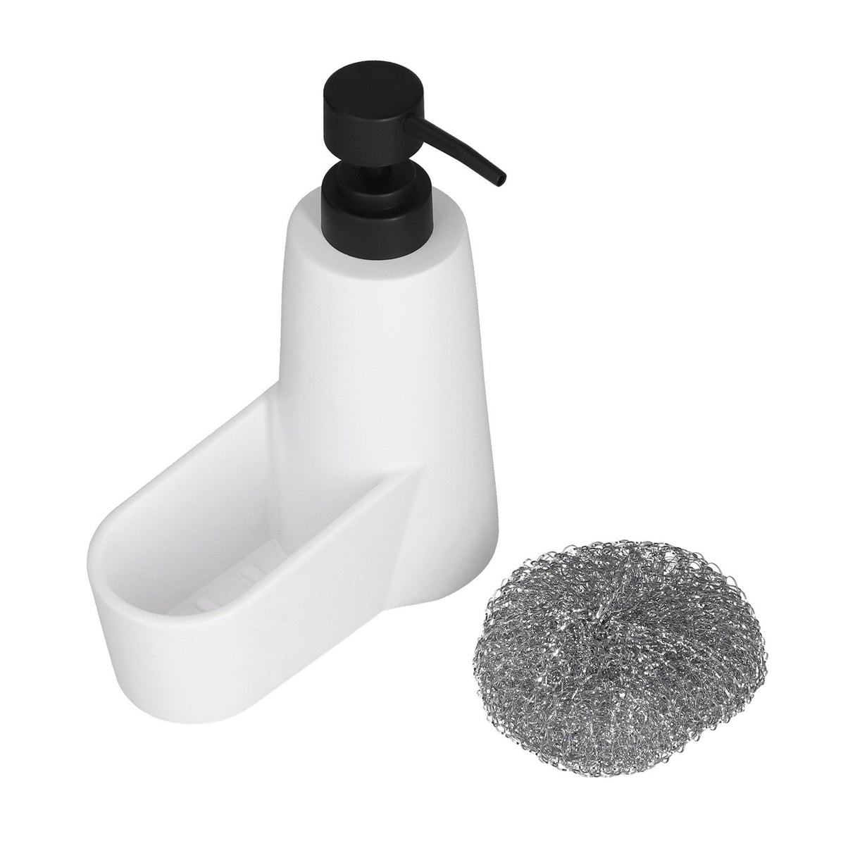 Soap Dispenser Dishwashing Liquid Hand Soap Pump with A Steel Ball for Bathroom and Kitchen SinkWhite