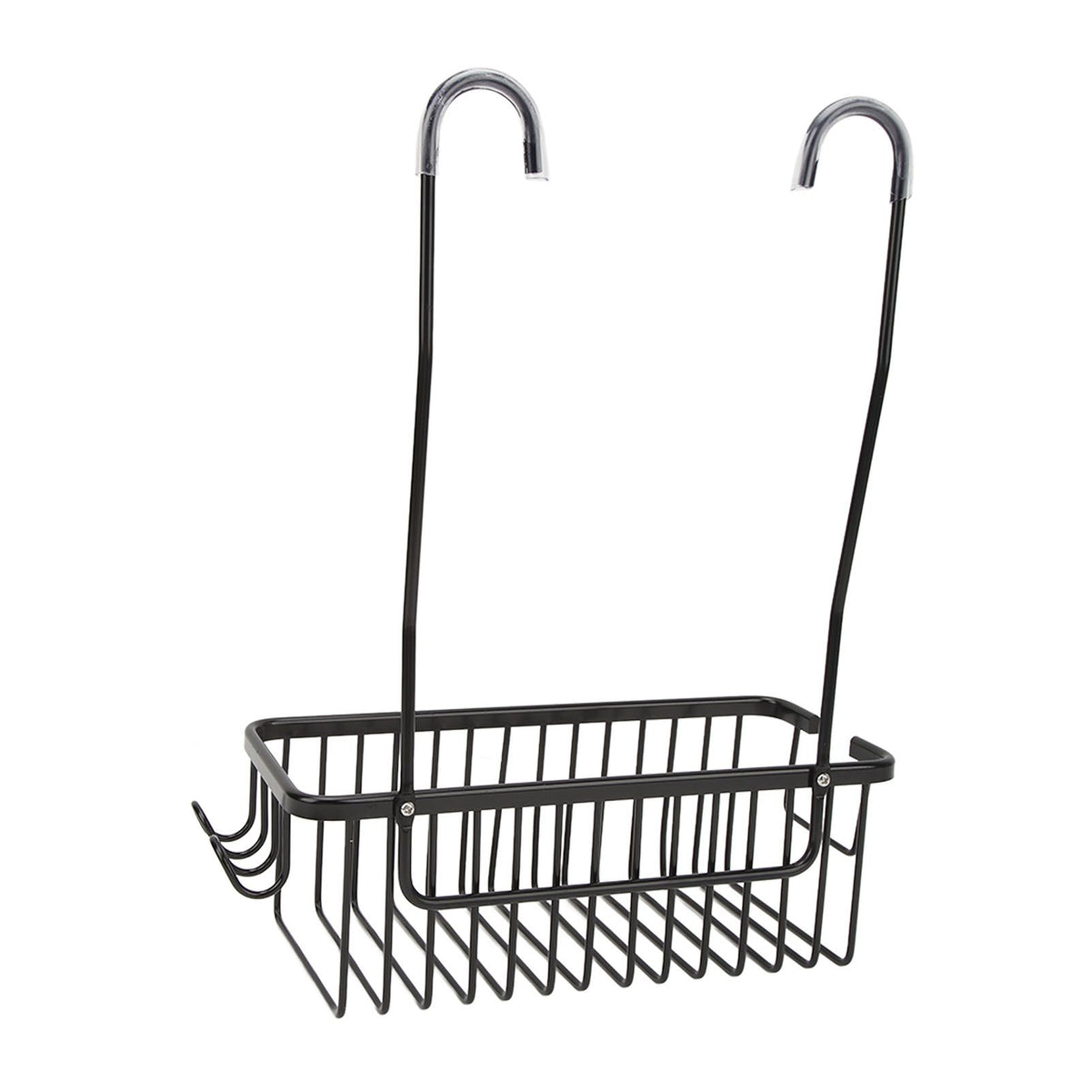 Over The Toilet Storage Shelf Large Capacity Aluminum Toilet Storage Basket Metal Bathroom Storage Organizer Black