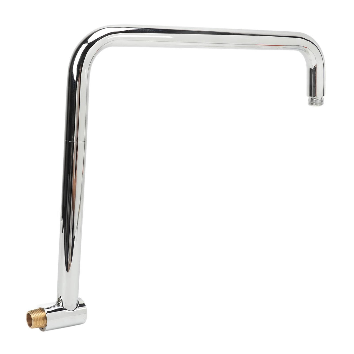 Shower Head Extension with Flange S Shape Shower Arm Wall Mount Rotatable Stainless Steel Shower Pipe for Bathroom Electroplate
