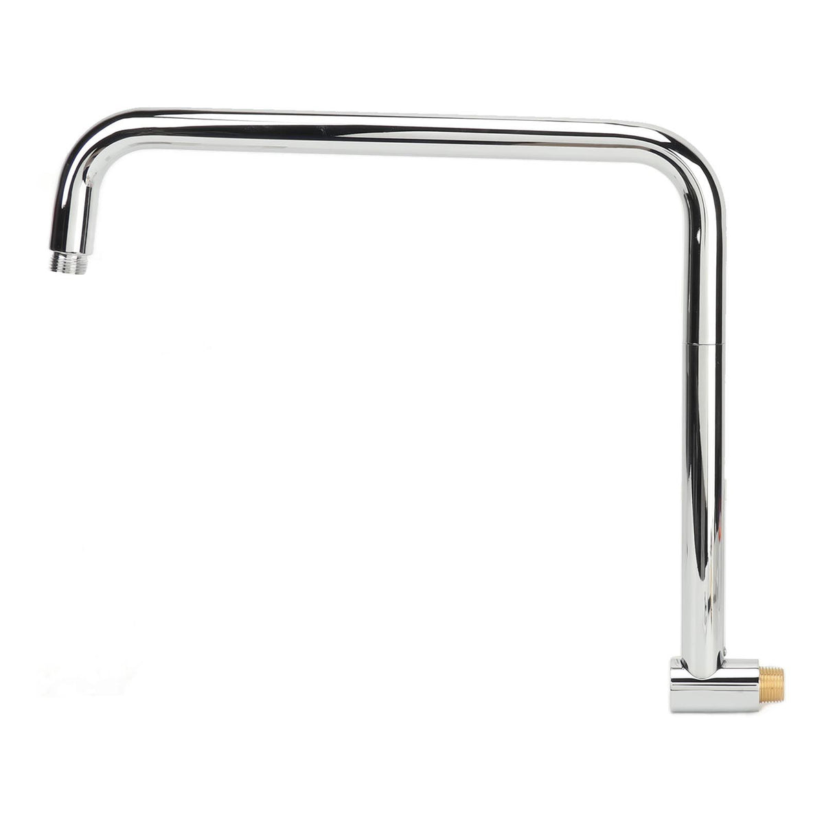 Shower Head Extension with Flange S Shape Shower Arm Wall Mount Rotatable Stainless Steel Shower Pipe for Bathroom Electroplate