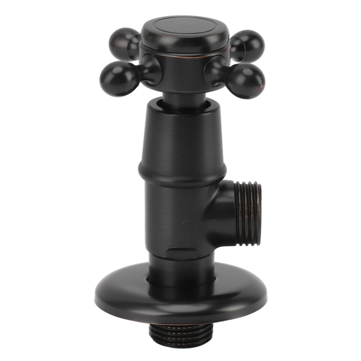 Solid Brass Angle Stop Valve Retro Thickened Cold Hot Triangle Valve Explosion Proof Water Shut Off Valve Black