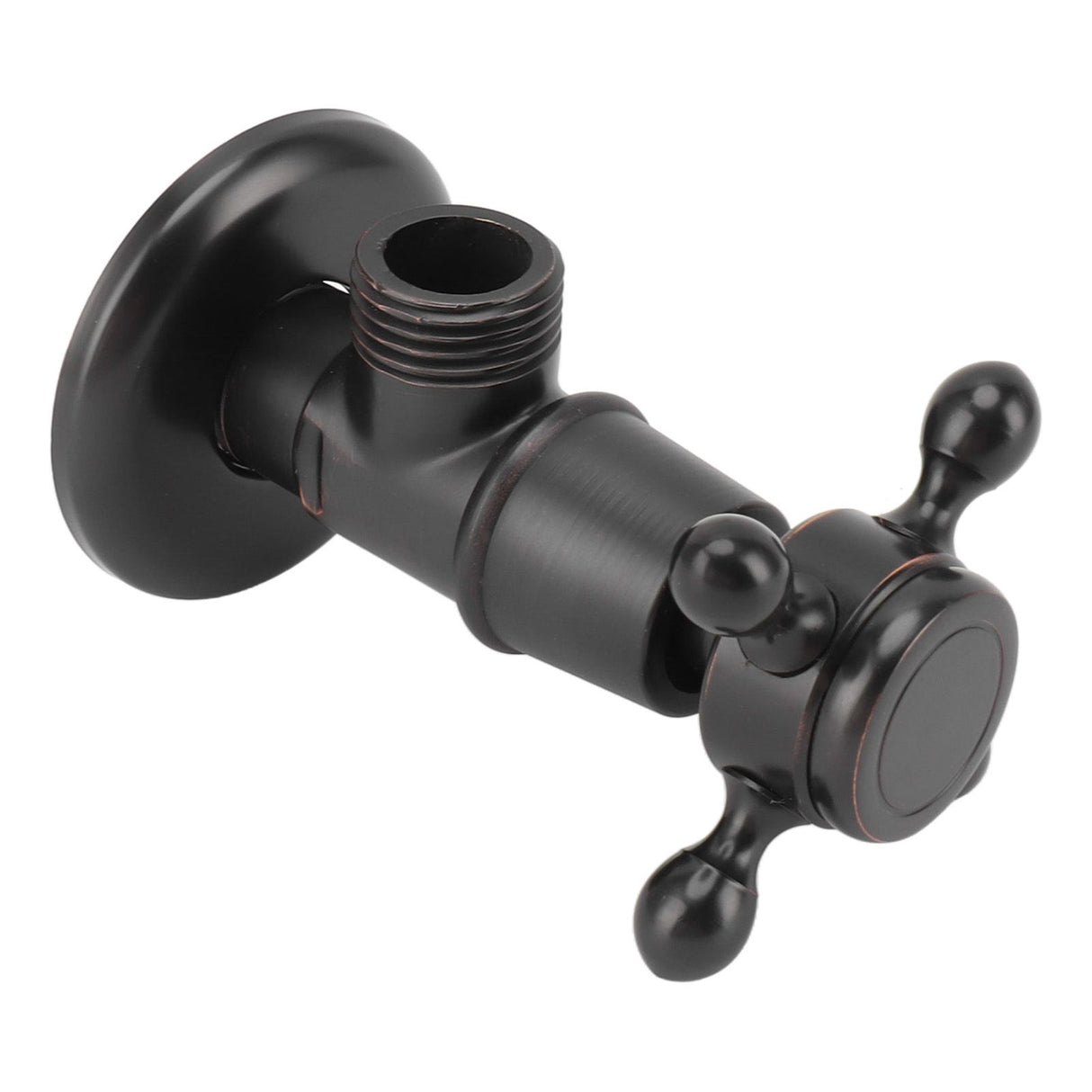 Solid Brass Angle Stop Valve Retro Thickened Cold Hot Triangle Valve Explosion Proof Water Shut Off Valve Black