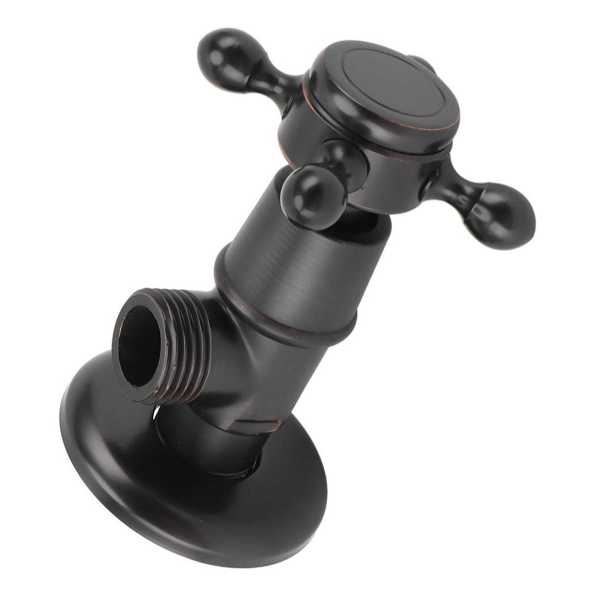 Solid Brass Angle Stop Valve Retro Thickened Cold Hot Triangle Valve Explosion Proof Water Shut Off Valve Black
