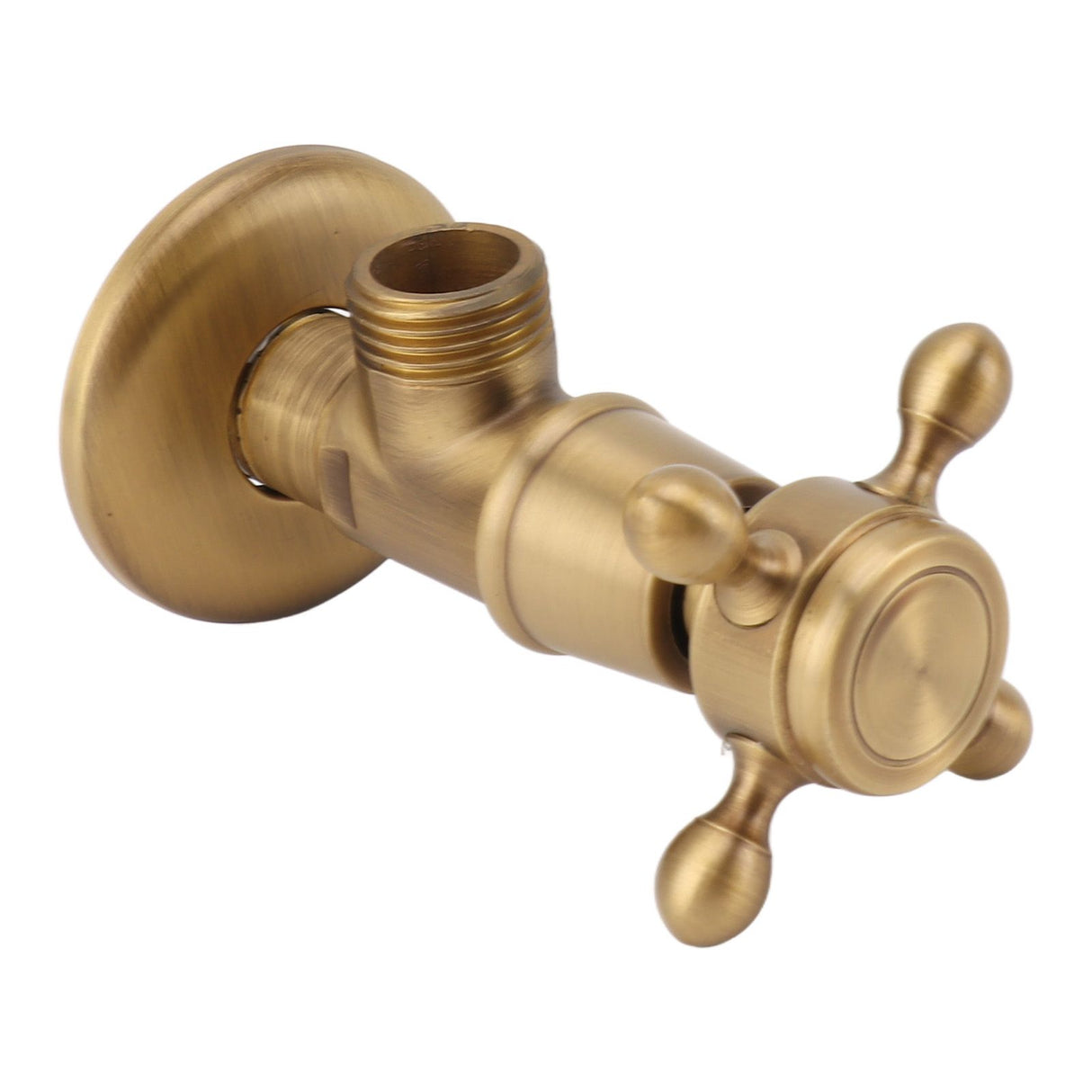 Solid Brass Angle Stop Valve Retro Thickened Cold Hot Triangle Valve Explosion Proof Water Shut Off Valve Antique