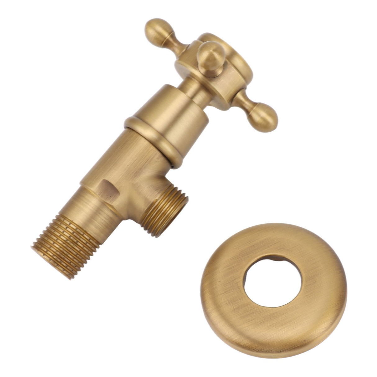 Solid Brass Angle Stop Valve Retro Thickened Cold Hot Triangle Valve Explosion Proof Water Shut Off Valve Antique
