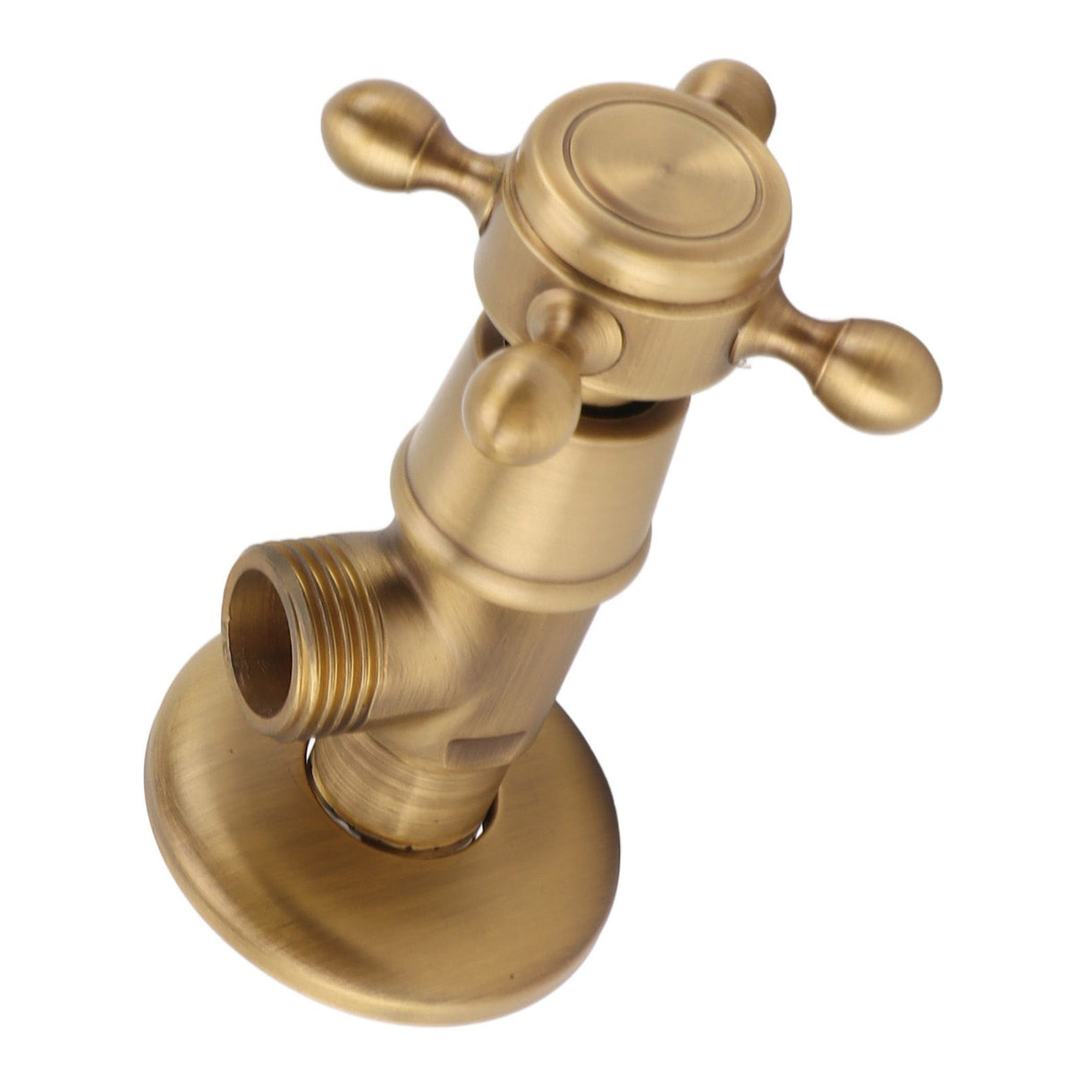 Solid Brass Angle Stop Valve Retro Thickened Cold Hot Triangle Valve Explosion Proof Water Shut Off Valve Antique