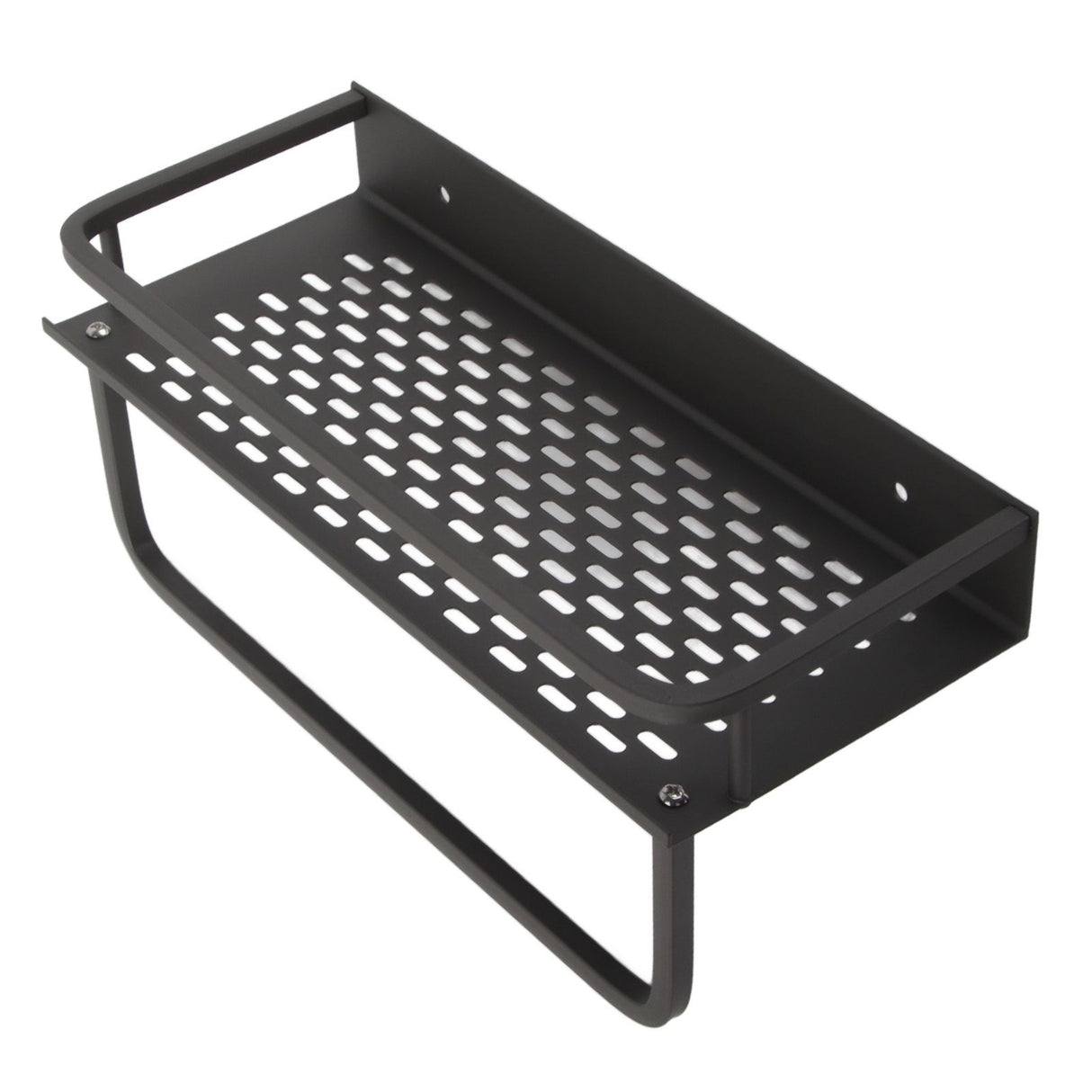 Shower Caddy Grey Shower Organizer Shelf Easy Install Aluminium Alloy Large Capacity Shower Accessory for Bathroom Home 30cm / 11.8in