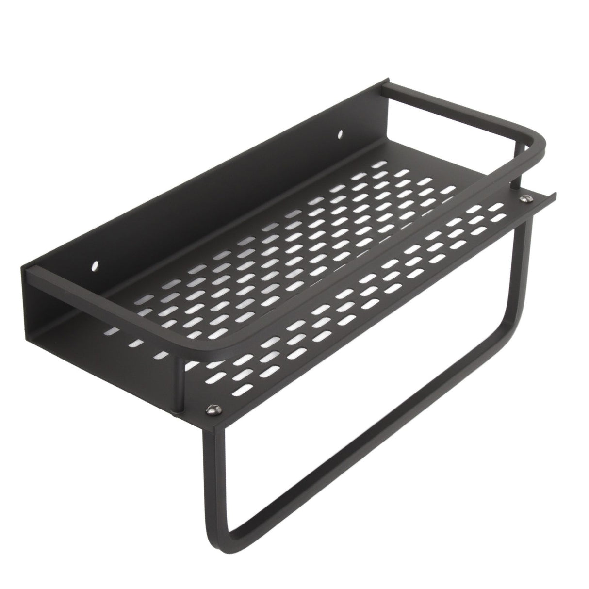 Shower Caddy Grey Shower Organizer Shelf Easy Install Aluminium Alloy Large Capacity Shower Accessory for Bathroom Home 30cm / 11.8in
