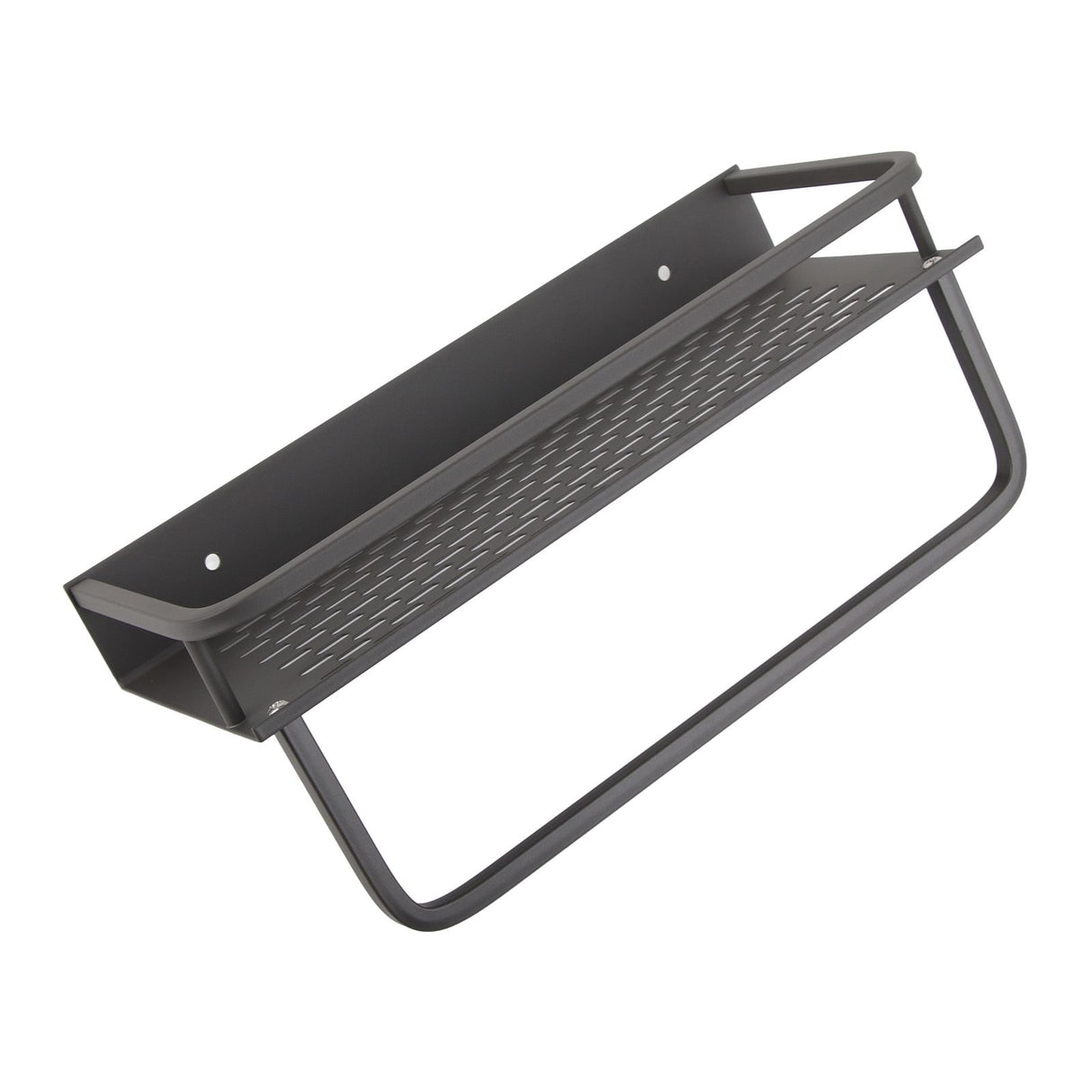 Shower Caddy Grey Shower Organizer Shelf Easy Install Aluminium Alloy Large Capacity Shower Accessory for Bathroom Home 30cm / 11.8in