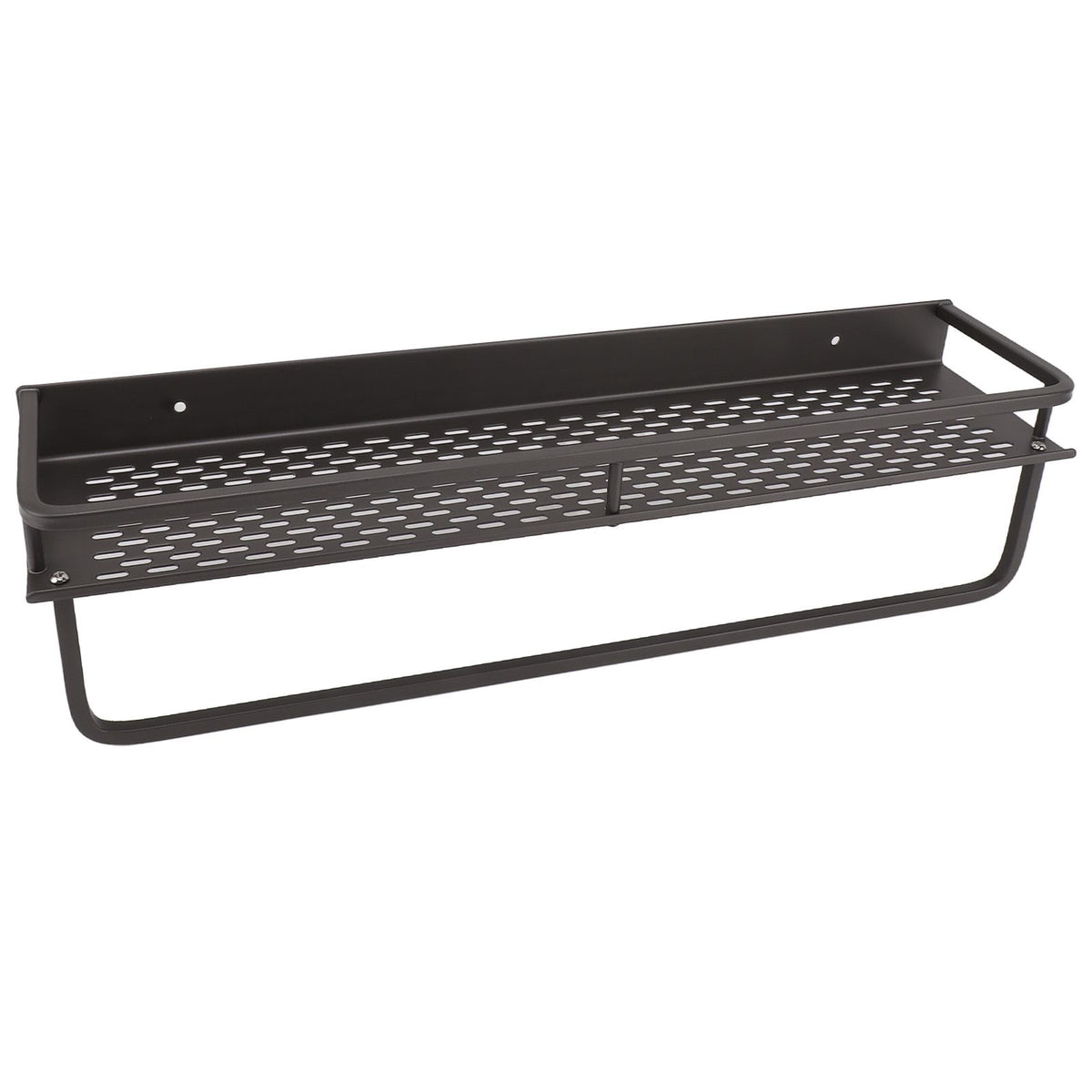 Shower Caddy Grey Shower Organizer Shelf Easy Install Aluminium Alloy Large Capacity Shower Accessory for Bathroom Home 50cm / 19.7in