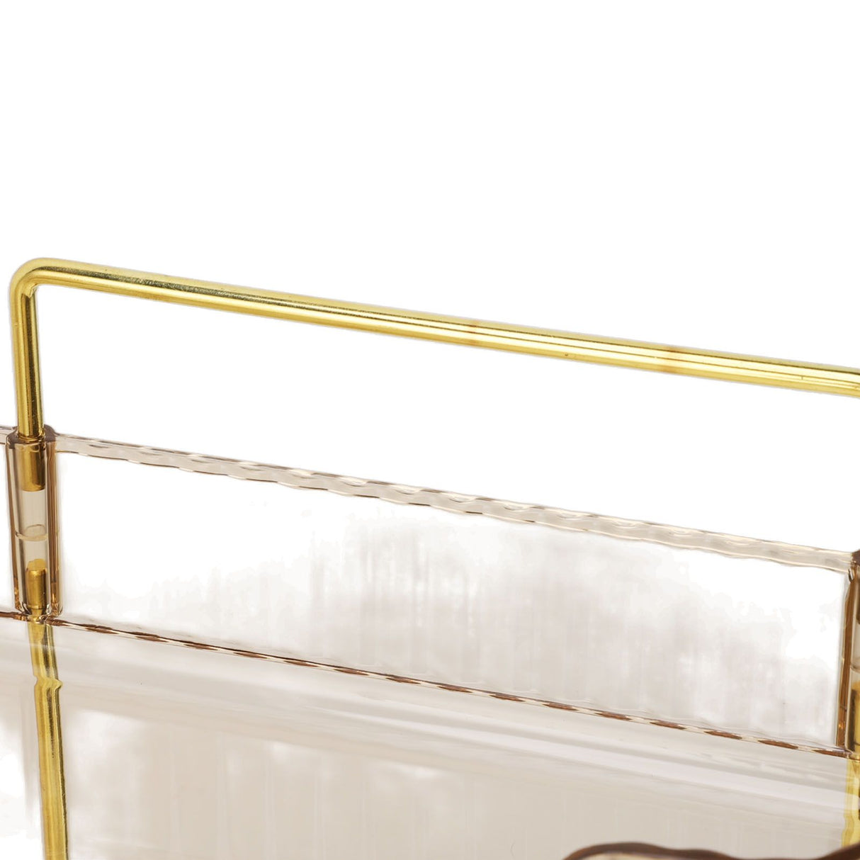 3 Tier Makeup Shelf Organizer Easy Access Aesthetic Corner Bathroom Countertop Organizer for Cosmetics Skincare Amber
