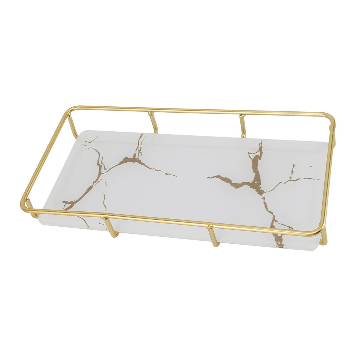 Bathroom Vanity Tray Modern Stylish Anti Slip Kitchen Sink Countertop Storage Organizer S White