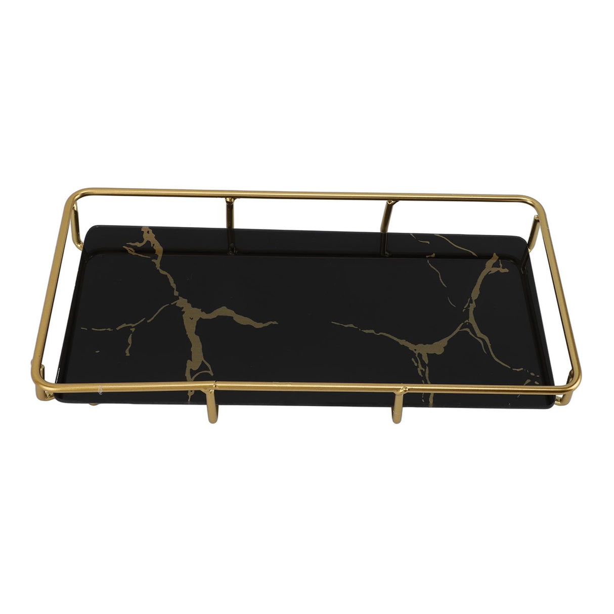 Bathroom Vanity Tray Modern Stylish Anti Slip Kitchen Sink Countertop Storage Organizer S Black