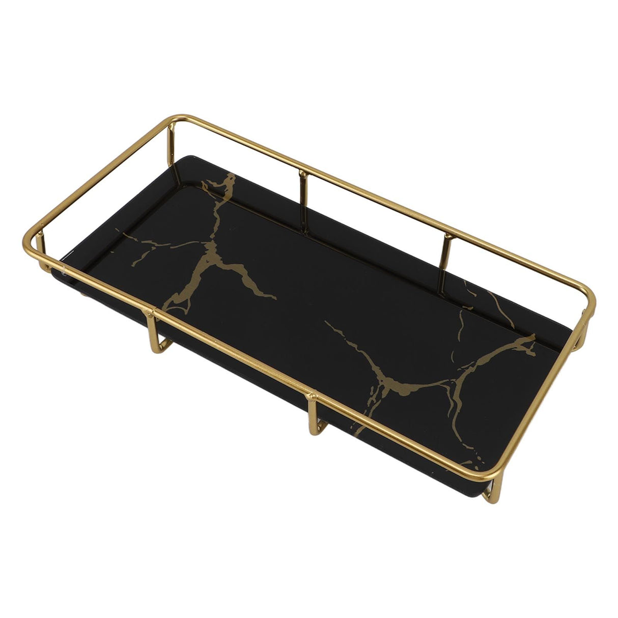 Bathroom Vanity Tray Modern Stylish Anti Slip Kitchen Sink Countertop Storage Organizer S Black