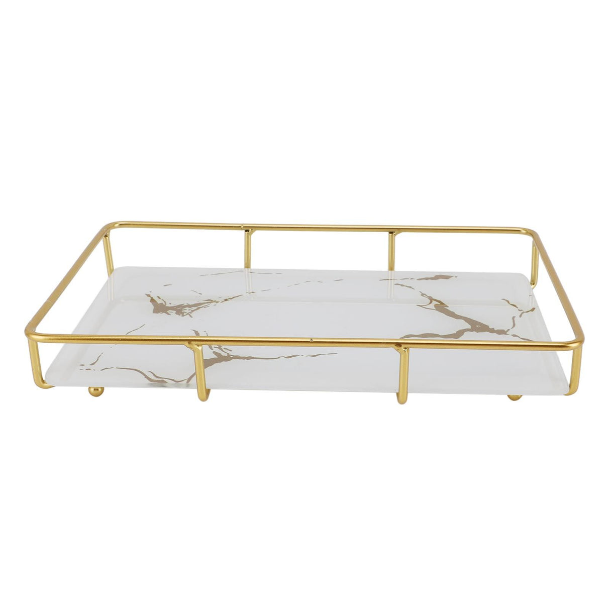 Bathroom Vanity Tray Modern Stylish Anti Slip Kitchen Sink Countertop Storage Organizer L White