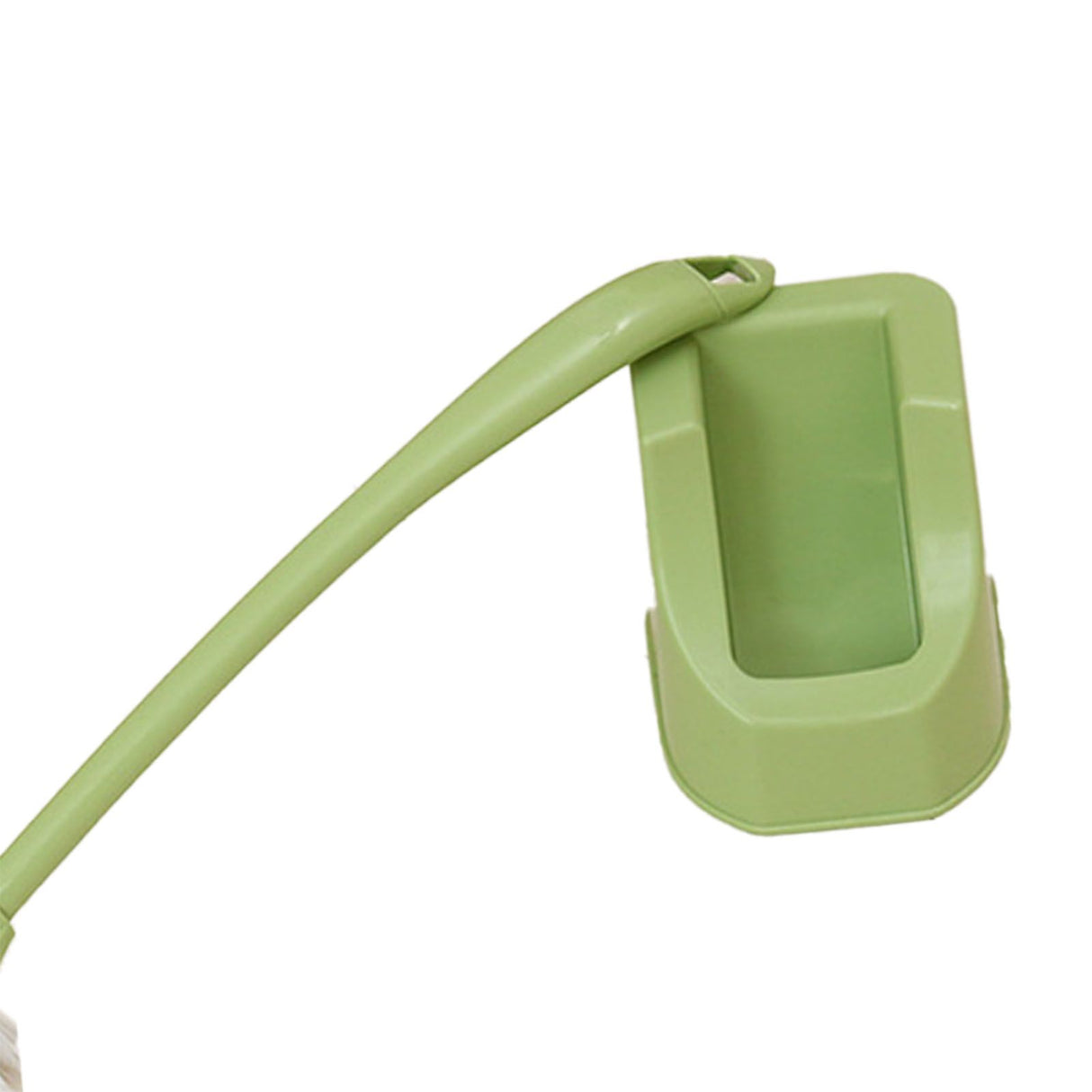 Toilet Brush Set Plastic Double Sided Brush Head Toilet Scrubber Holder Set for Home Hotel Bedroom Green