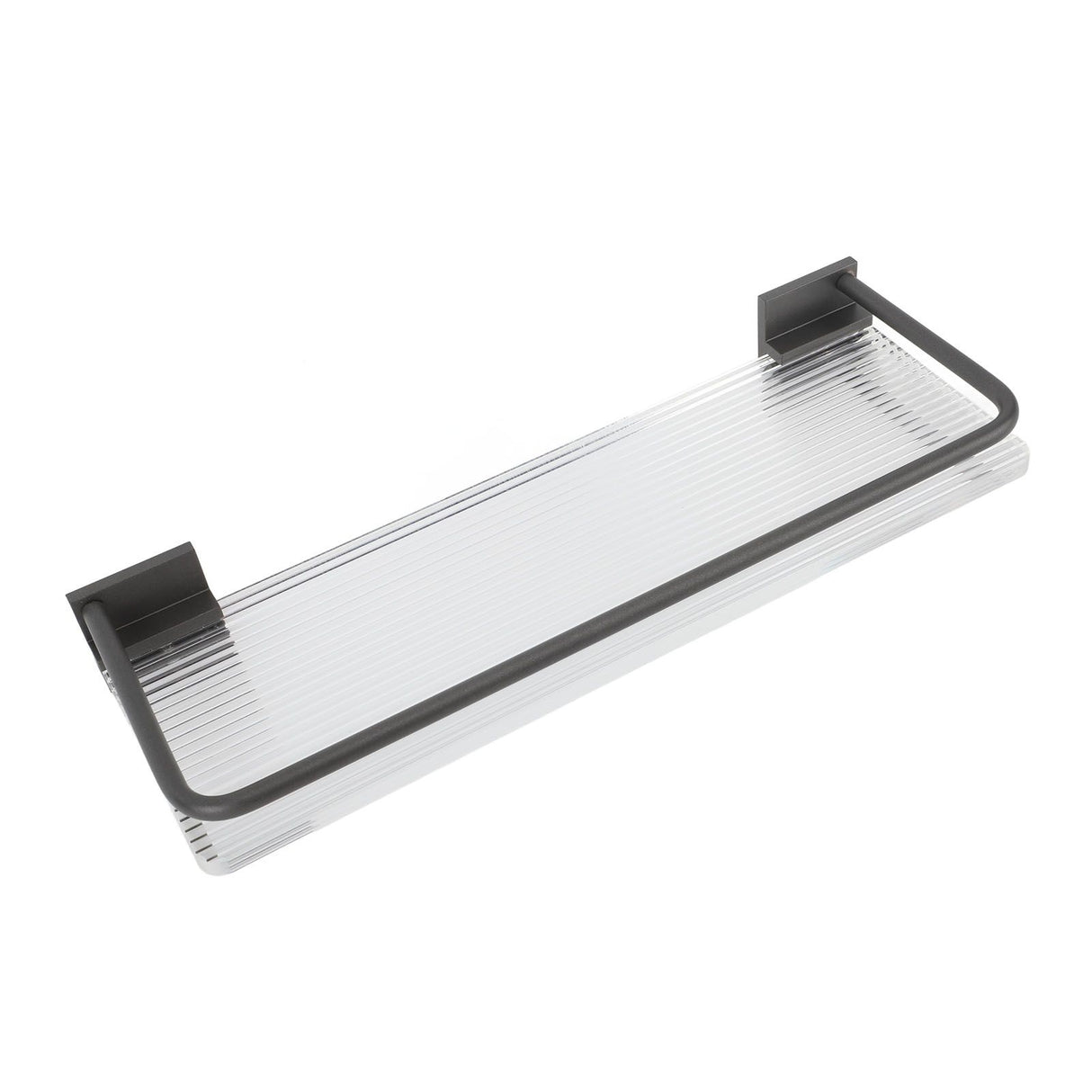 30cm Bathroom Wall Mounted Shelf Space Aluminum Acrylic Towel Rack Bathroom Storage Rack Grey