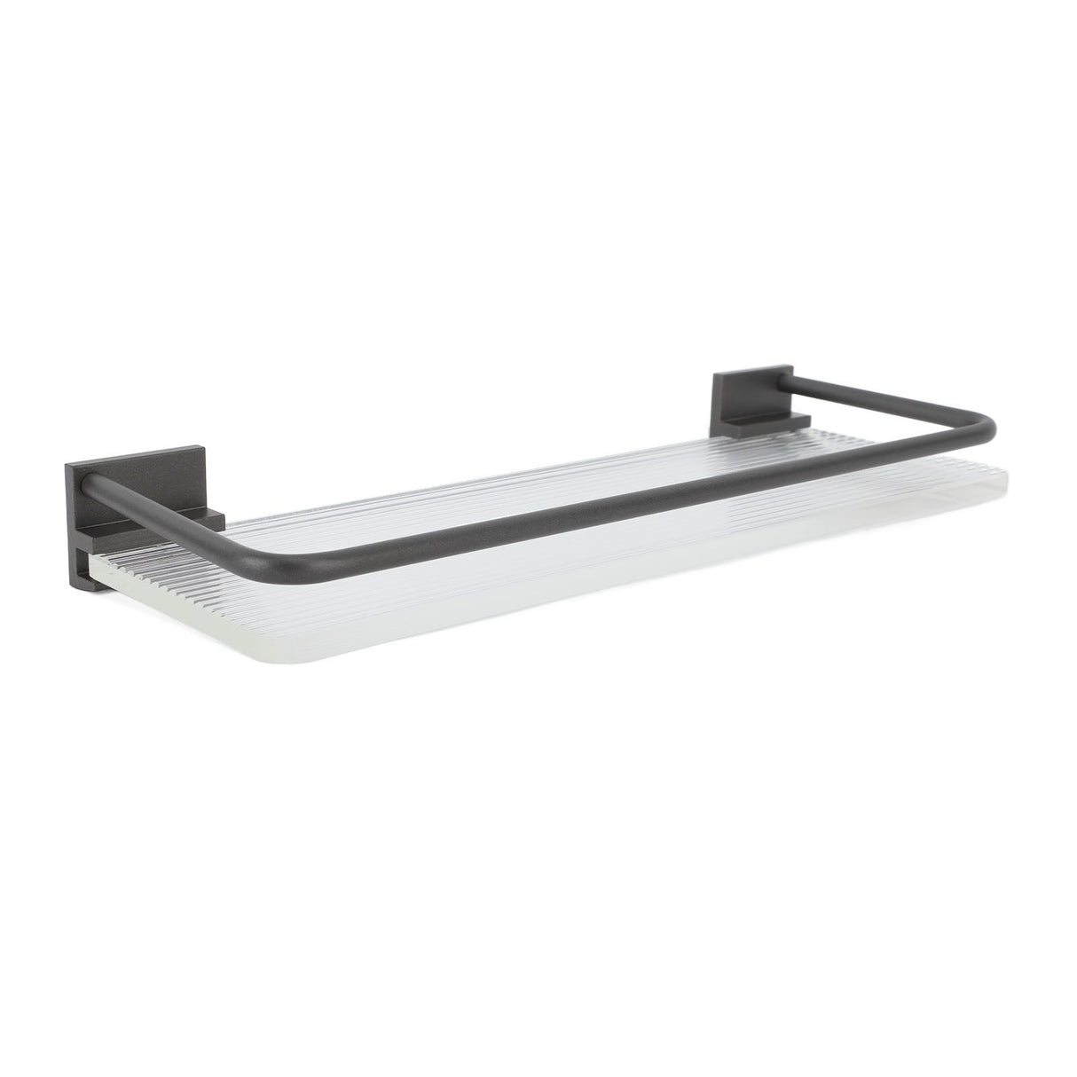 30cm Bathroom Wall Mounted Shelf Space Aluminum Acrylic Towel Rack Bathroom Storage Rack Grey