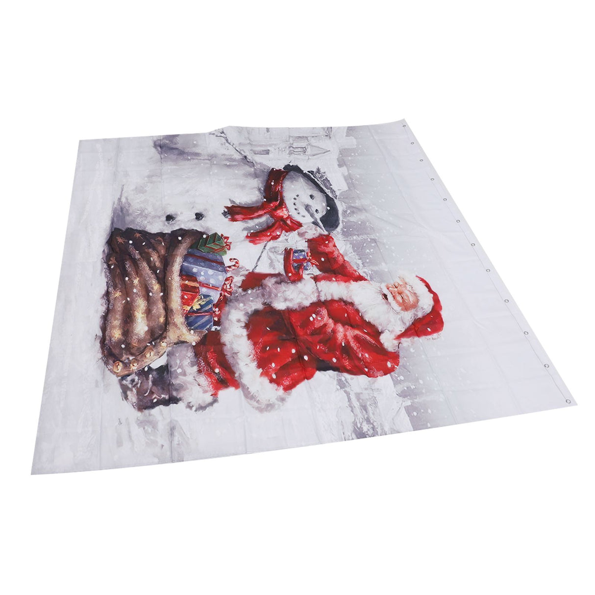Christmas Shower Curtain Exquisite Digital Printing Thickened Waterproof Fabric Shower Curtain for Bathroom