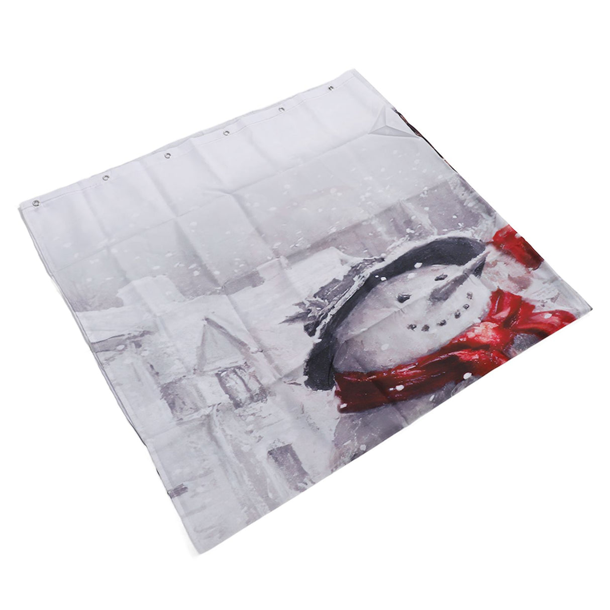 Christmas Shower Curtain Exquisite Digital Printing Thickened Waterproof Fabric Shower Curtain for Bathroom